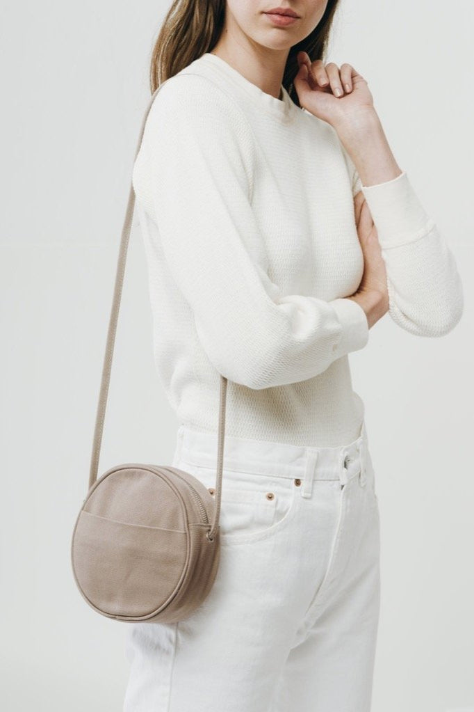 Mushroom Canvas Circle Purse