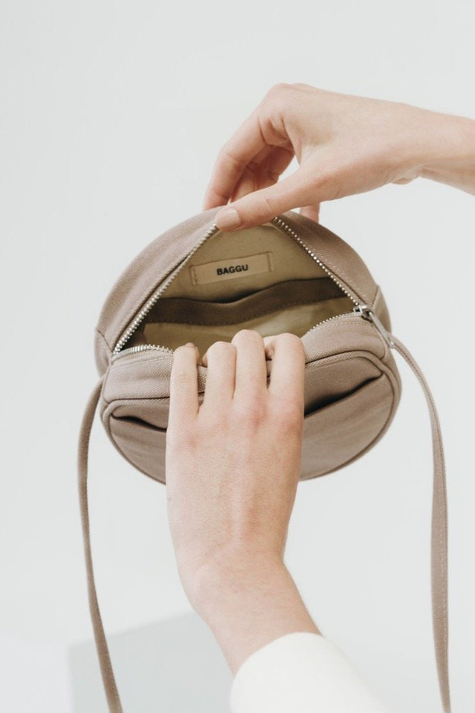 Mushroom Canvas Circle Purse