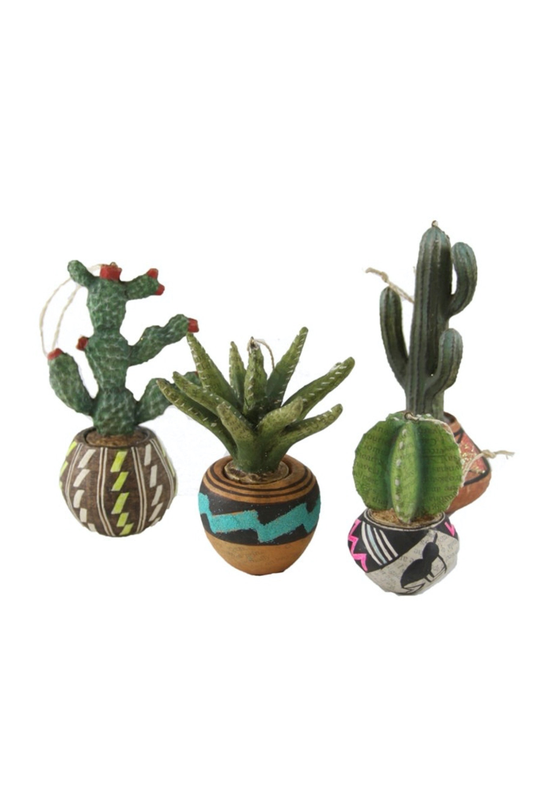paper mache succulents Paper Mache Cactus Ornament