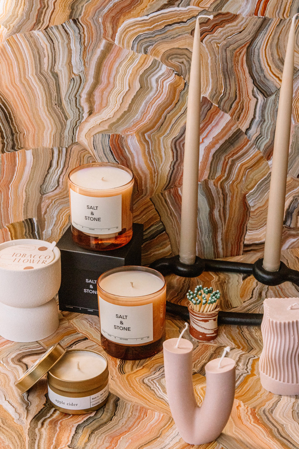 Taupe Curve Candle