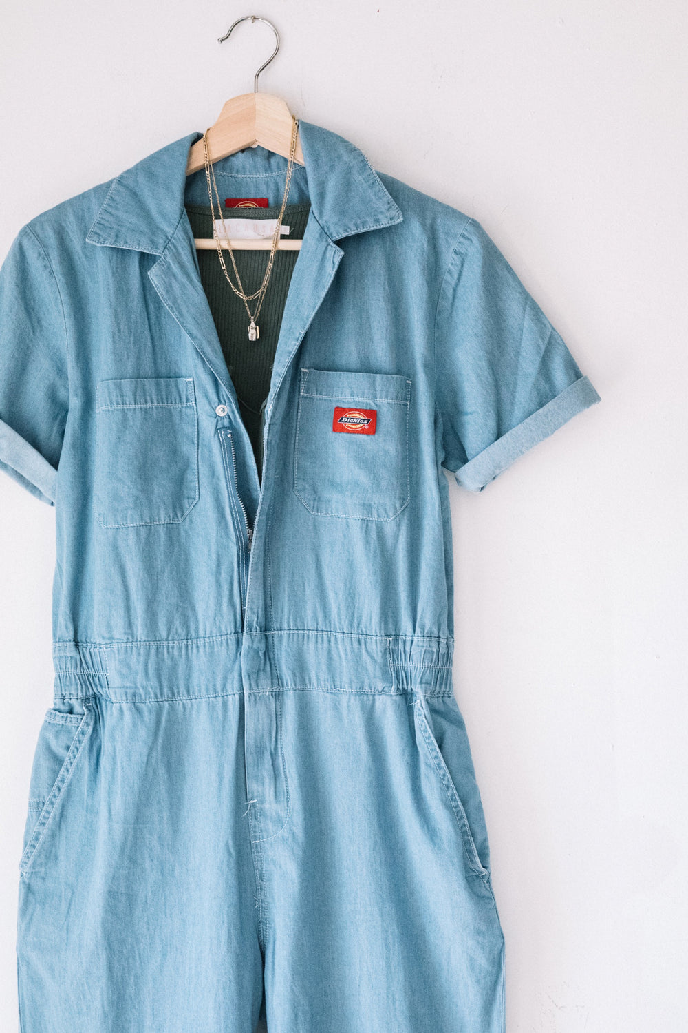 Chambray Short Sleeve Coveralls