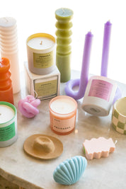 Baby Blue Shell Candle