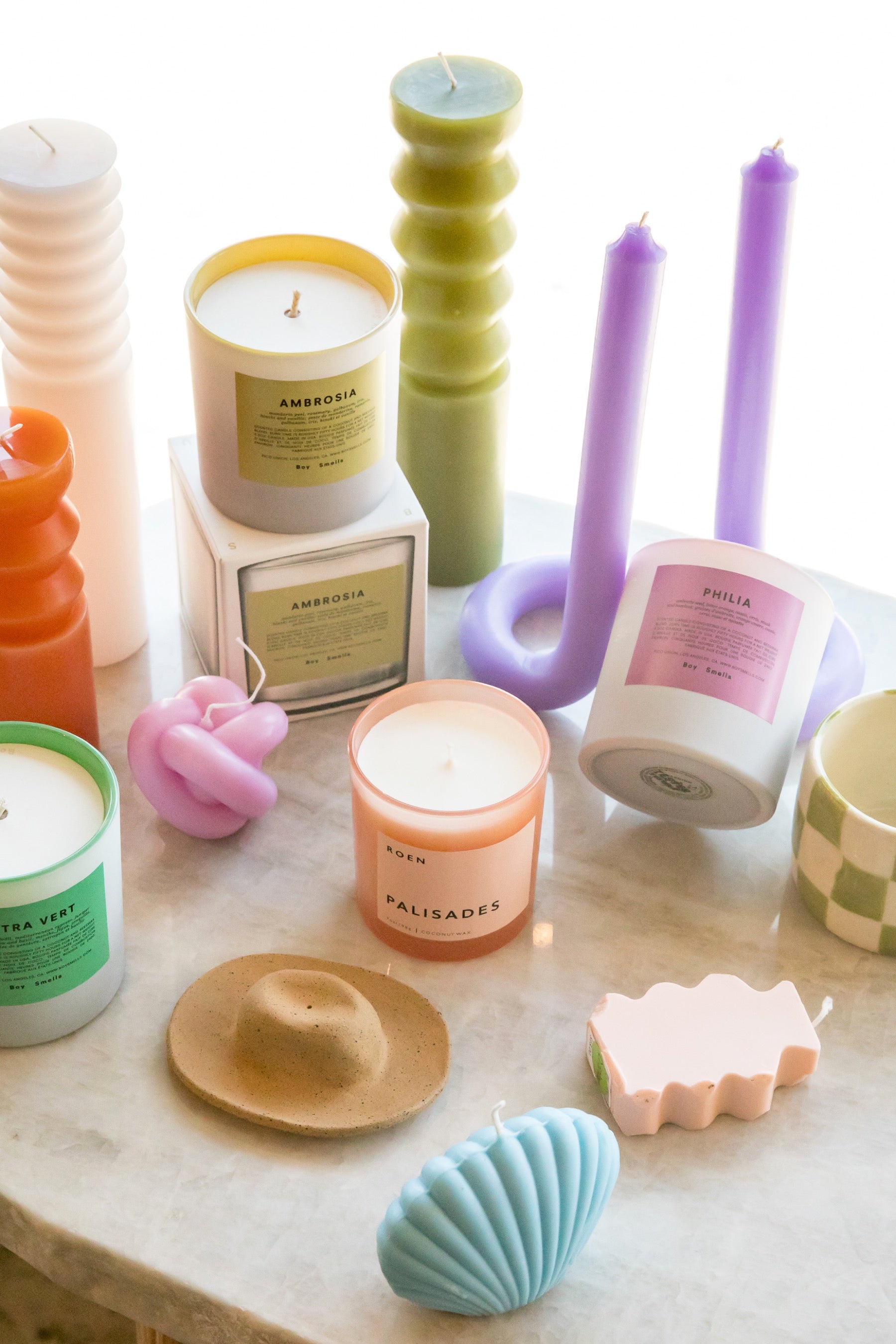 Baby Blue Shell Candle