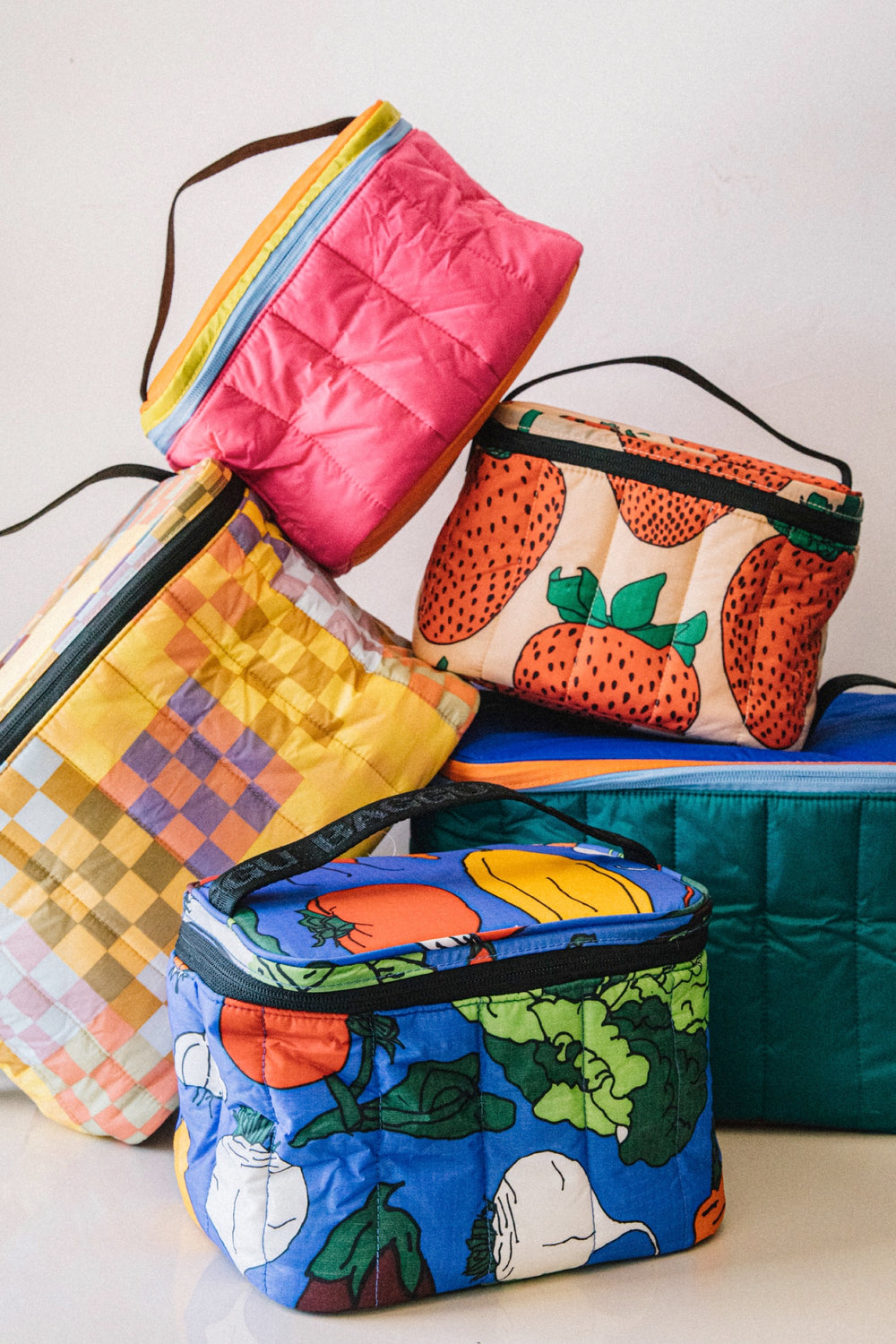 Medium Check Multi Puffy Cooler Bag