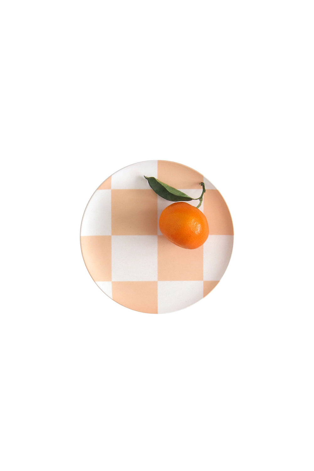 Peach Check Side Plate Set