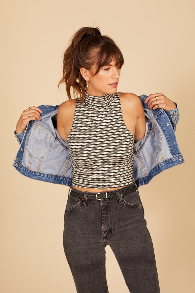 Small Talk Cropped Trucker Jacket