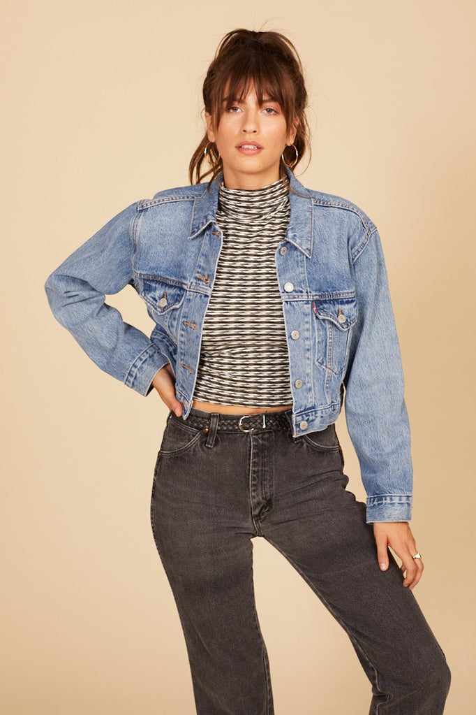Small Talk Cropped Trucker Jacket