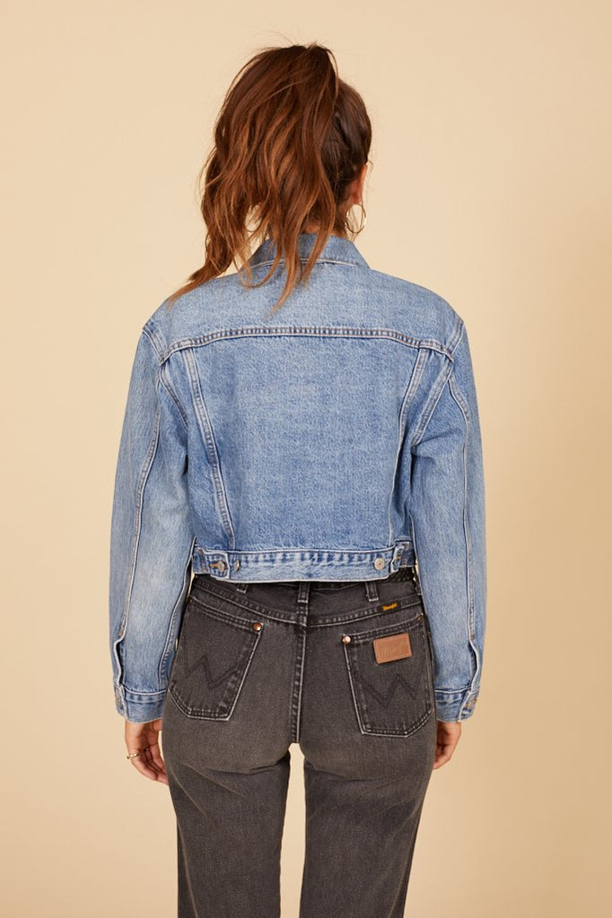 Small Talk Cropped Trucker Jacket