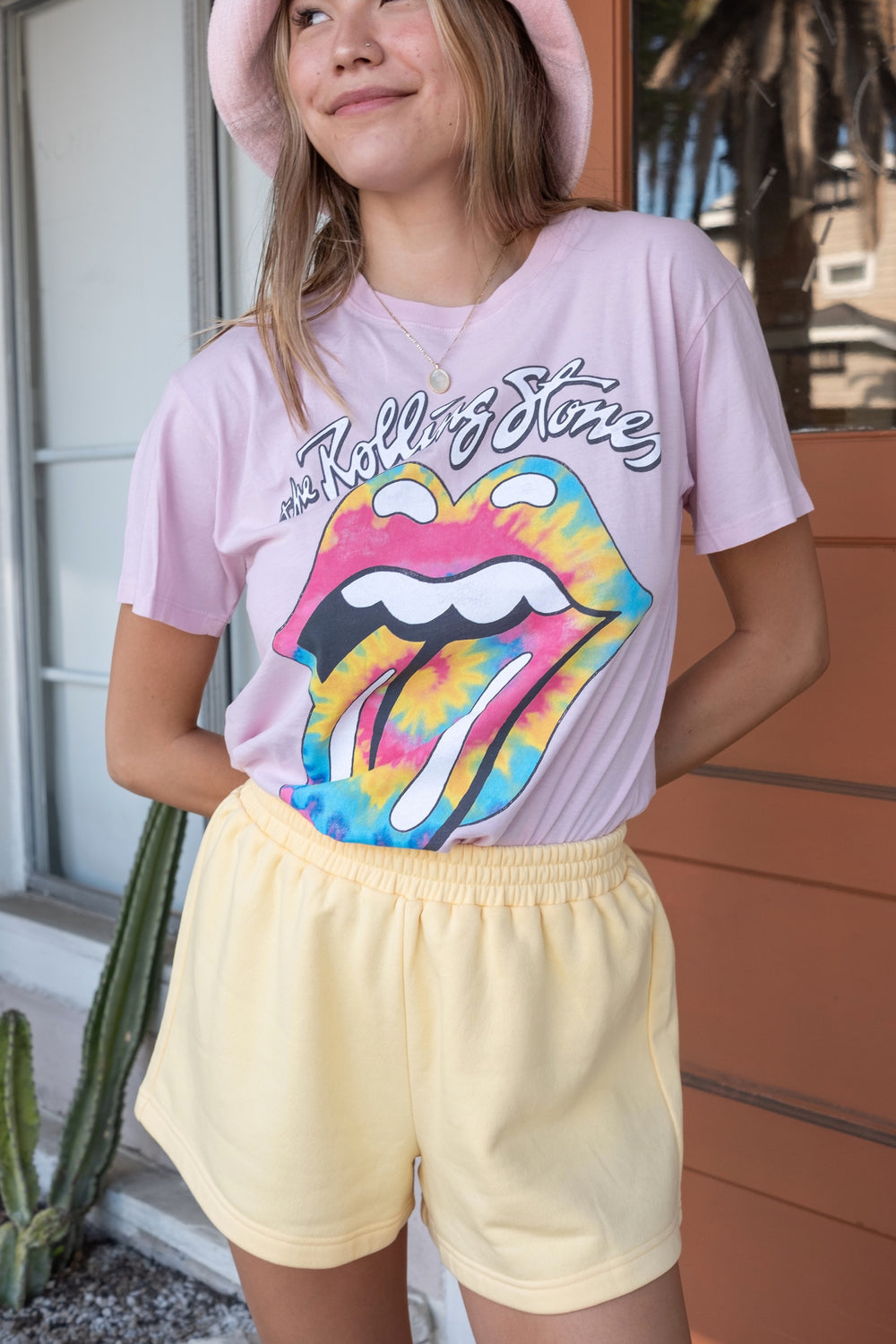 Rolling Stones Tie Dye Tongue Boyfriend Tee