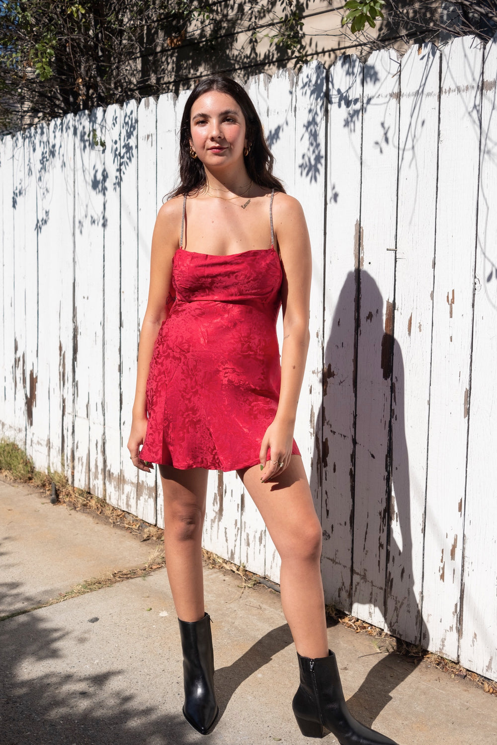 Red Gabrielle Mini Dress