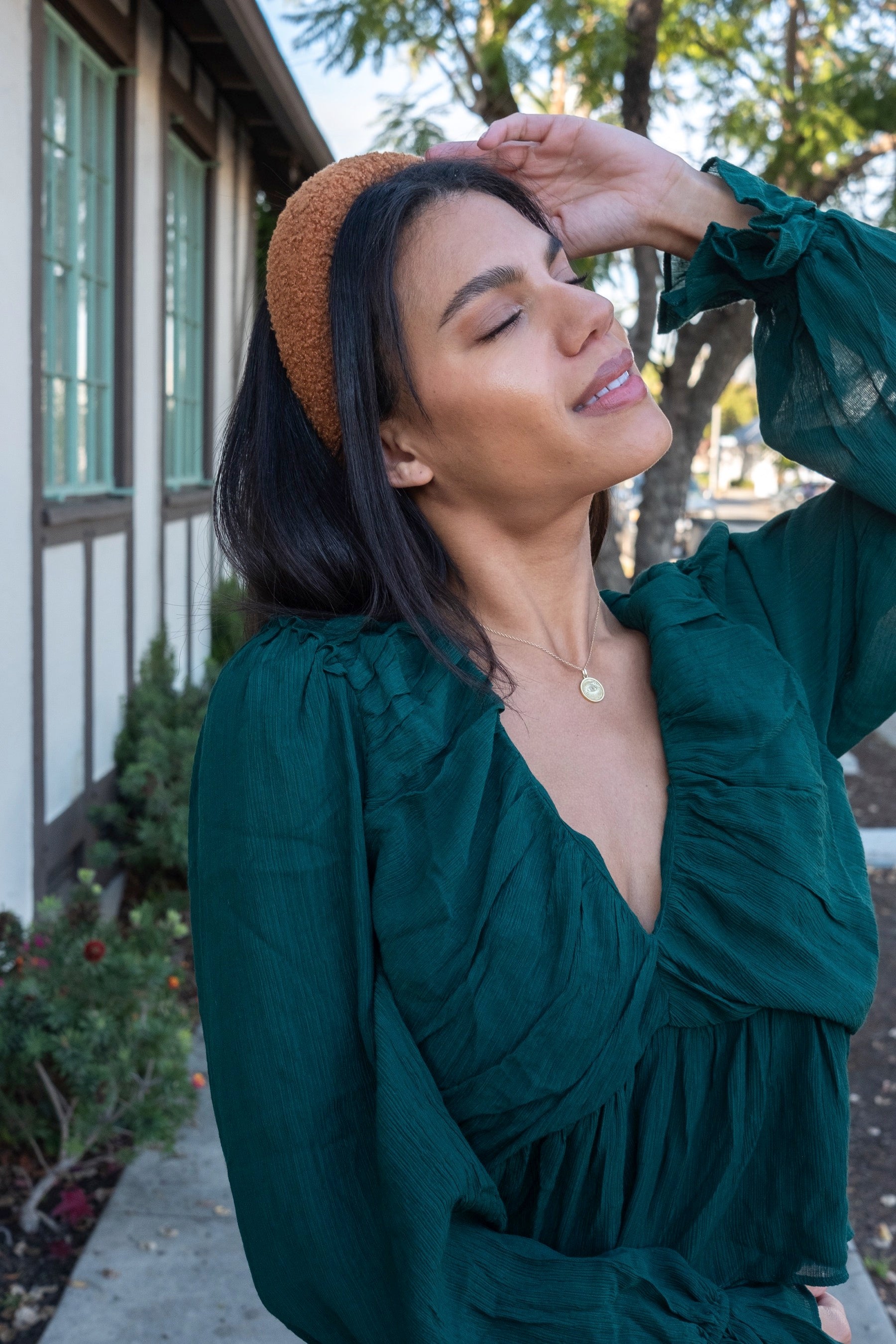 Cognac Teddy Headband