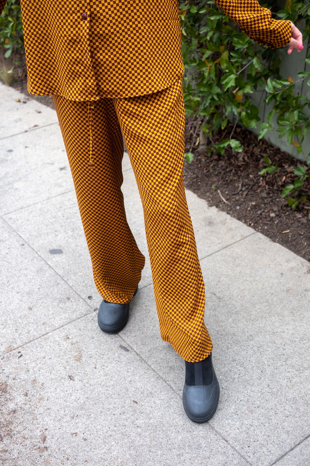 Red + Gold Check Bailey Pant