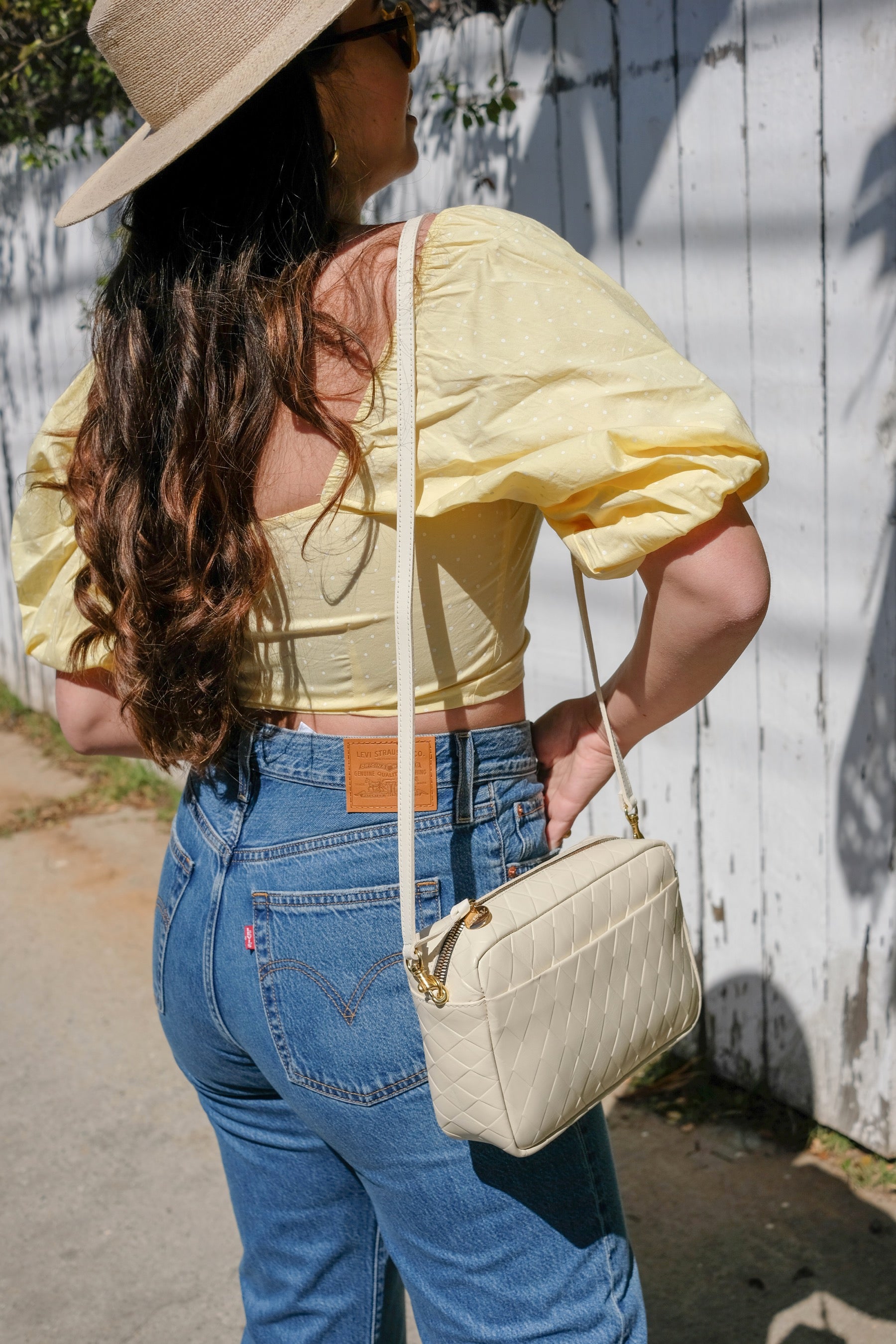 Cream Diamond Marisol Bag