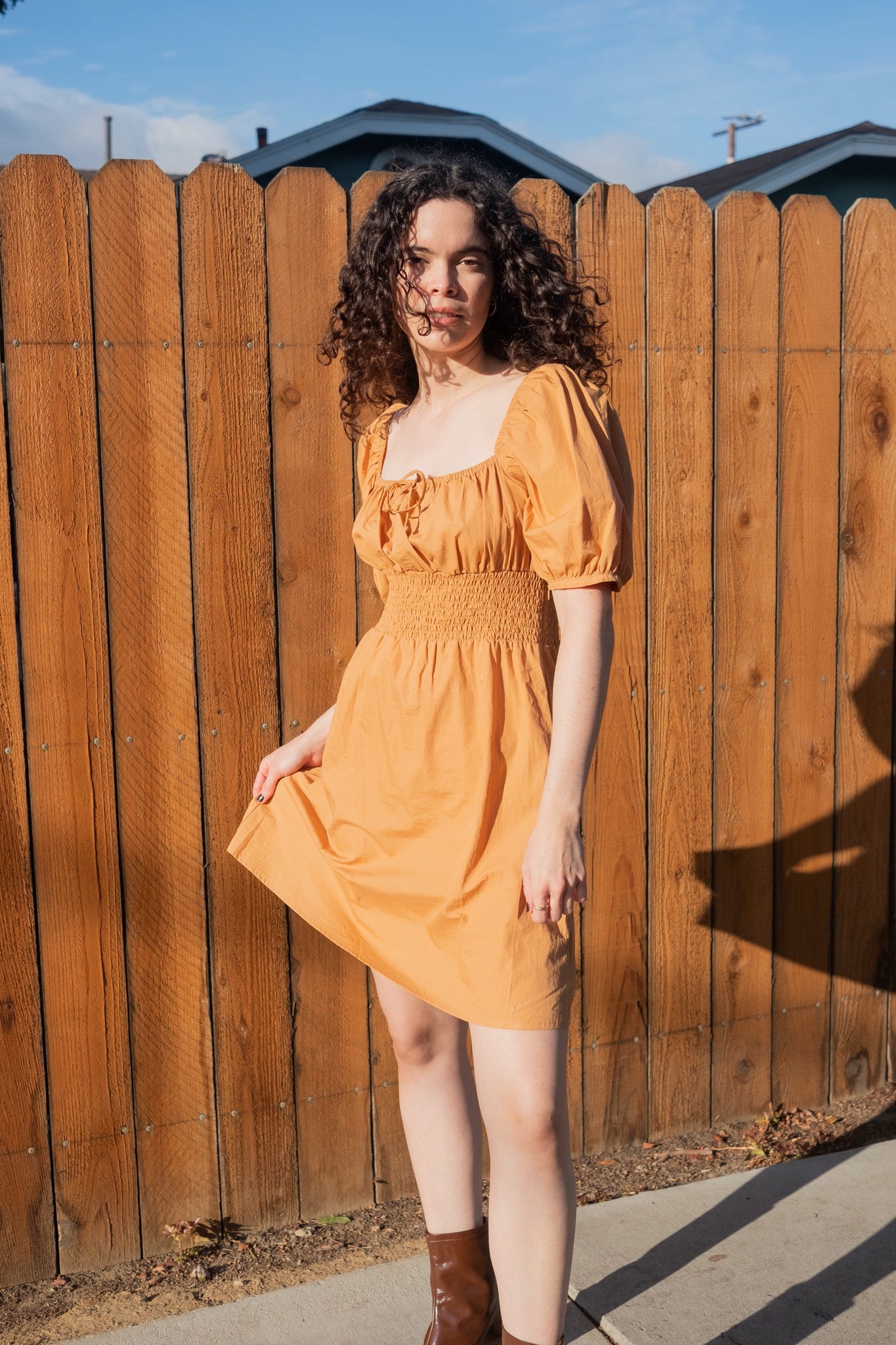 caramel mini dress Significant Other Rosie Caramel Long Sleeve Bodycon Cutout Mini Dress Size 6 NWT