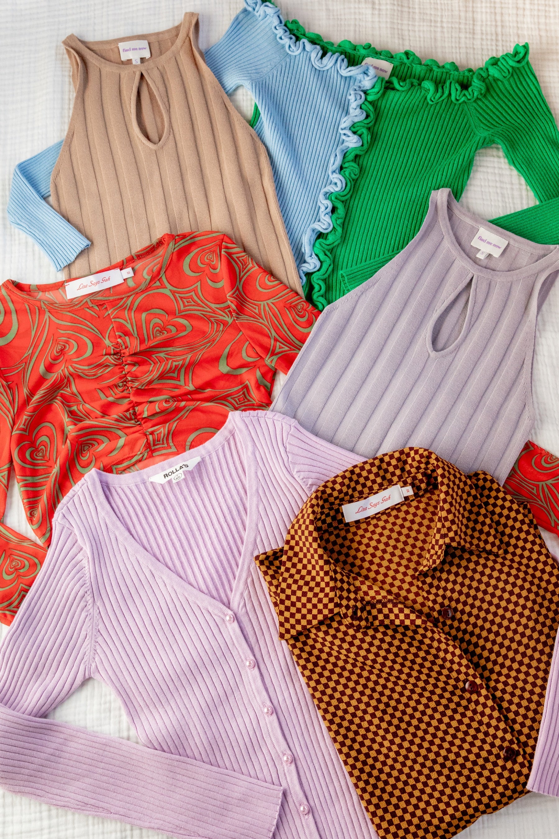 Red + Gold Check Bailey Top