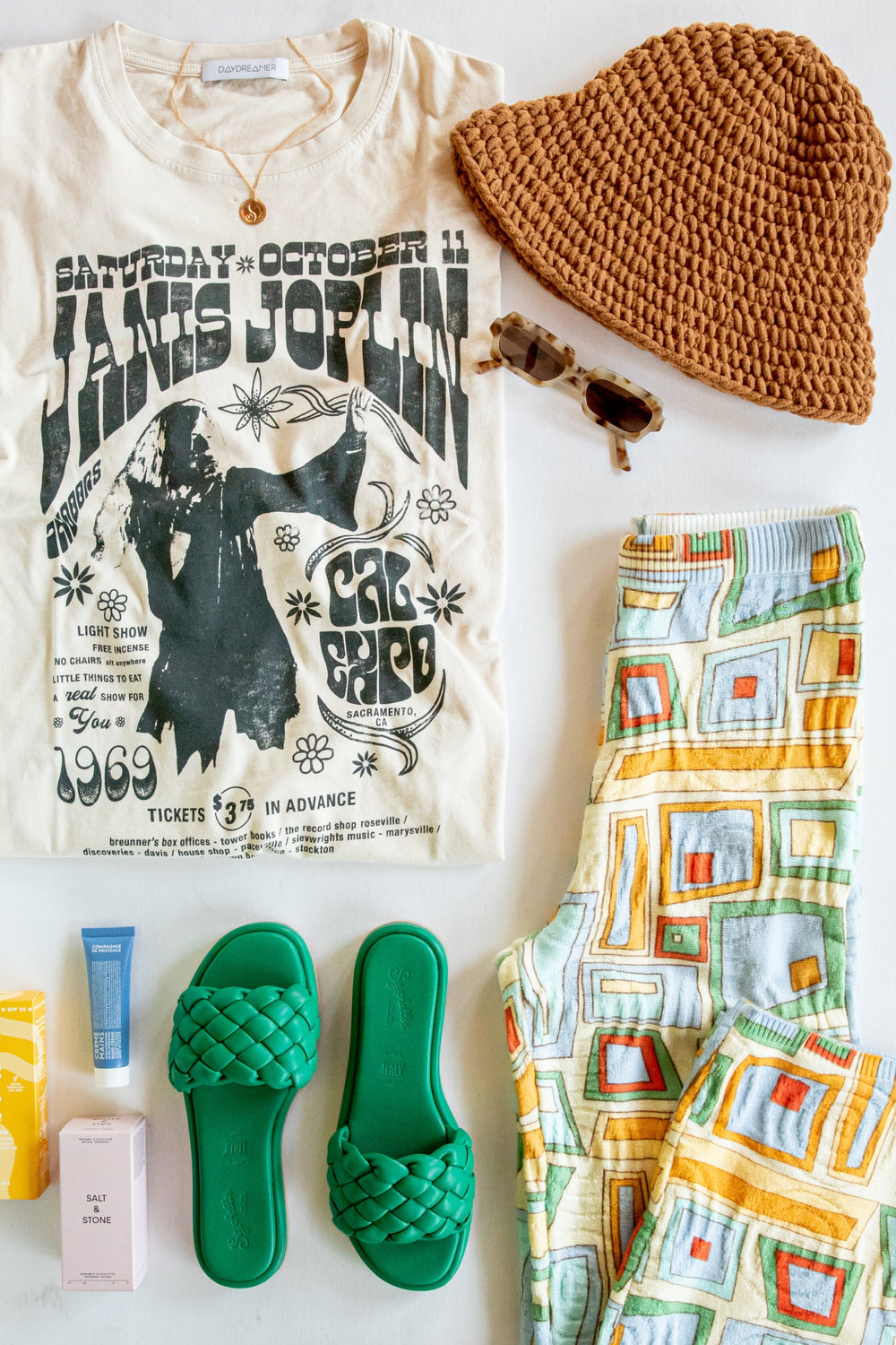 Janis Joplin Poster O/S Tee