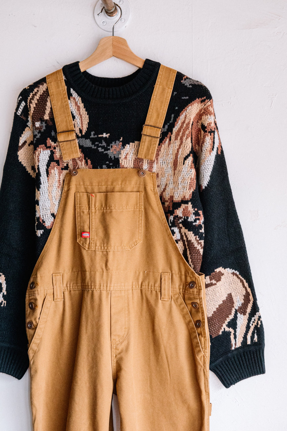 Rinsed Brown Bib Overall