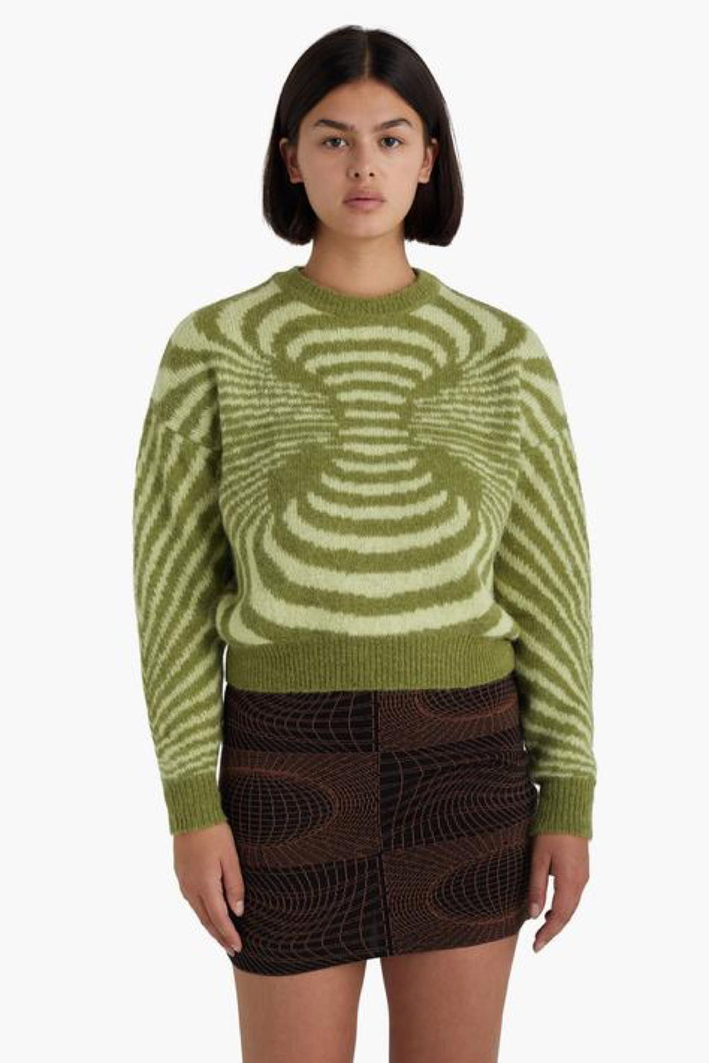 Medium Green Matrix Sweater