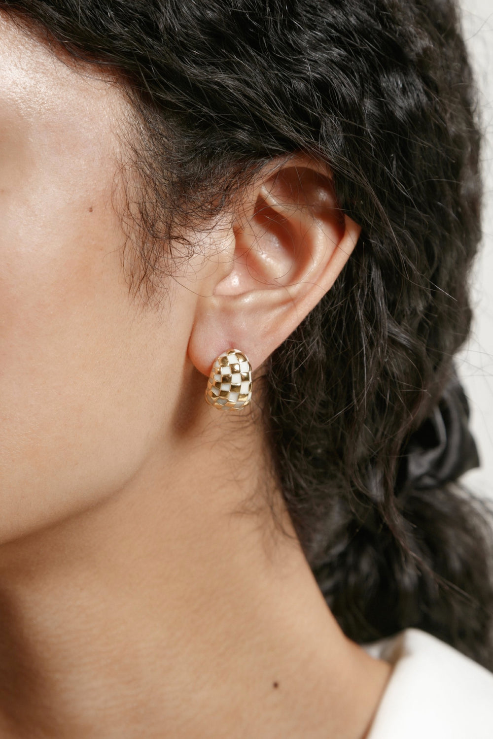 Cream + Gold Nellie Earrings