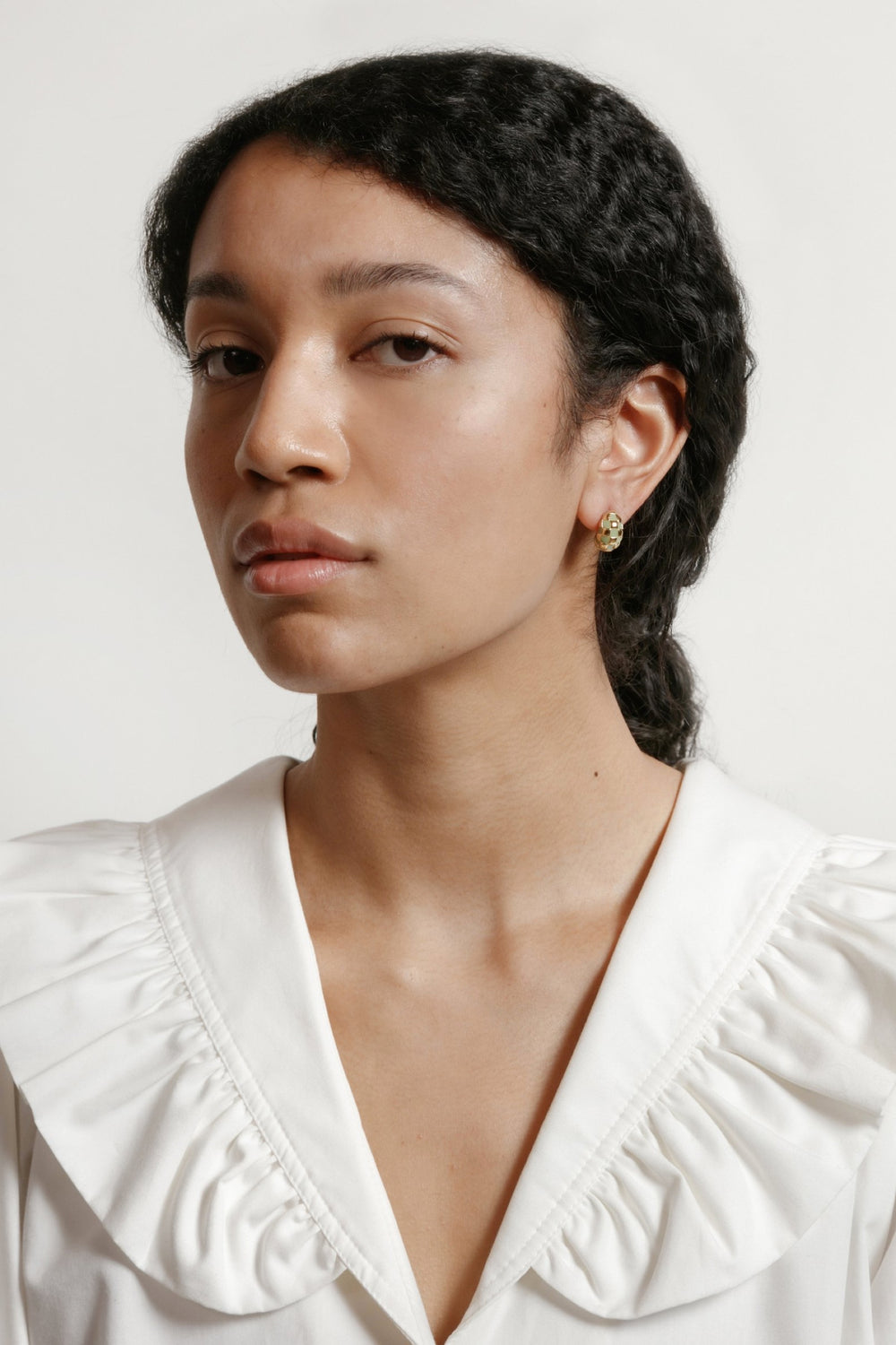 Small Green + Gold Nellie Earrings