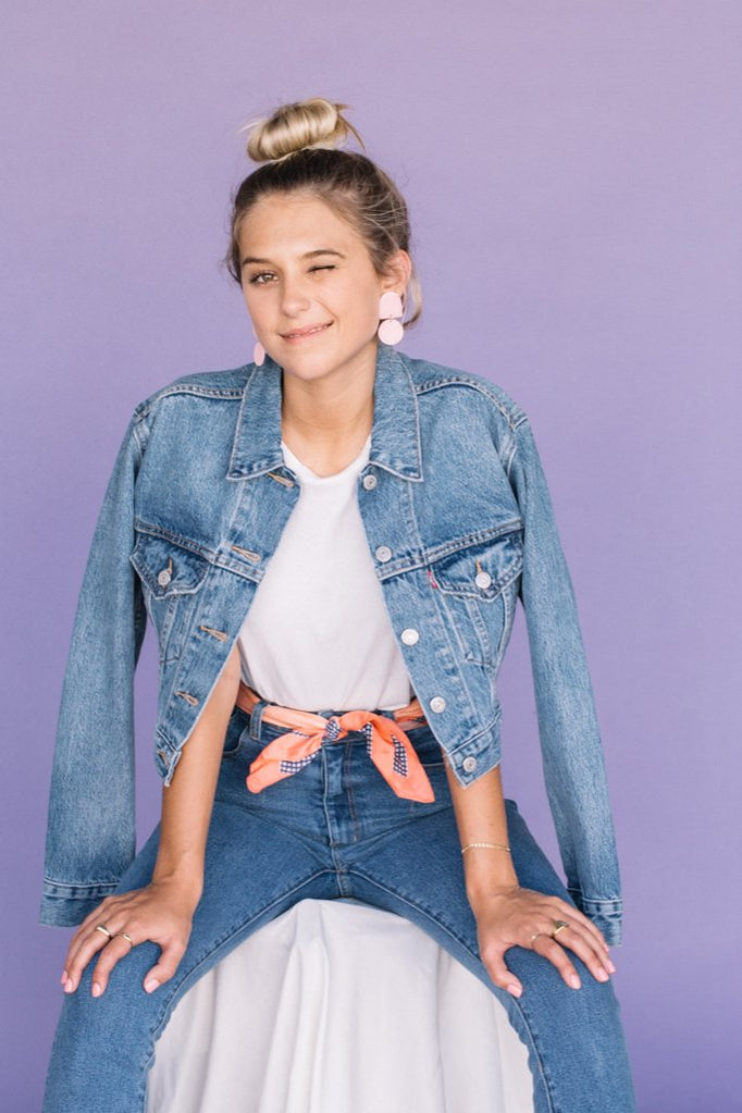 Small Talk Cropped Trucker Jacket