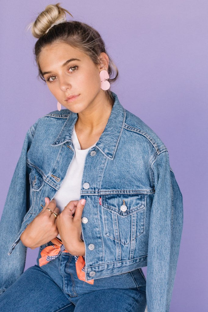 Small Talk Cropped Trucker Jacket