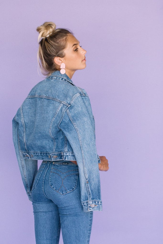 Small Talk Cropped Trucker Jacket