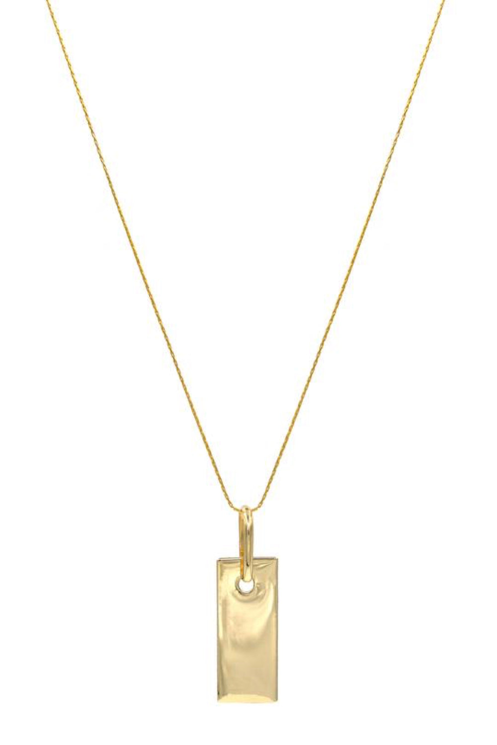 Gold Rectangle Link Necklace