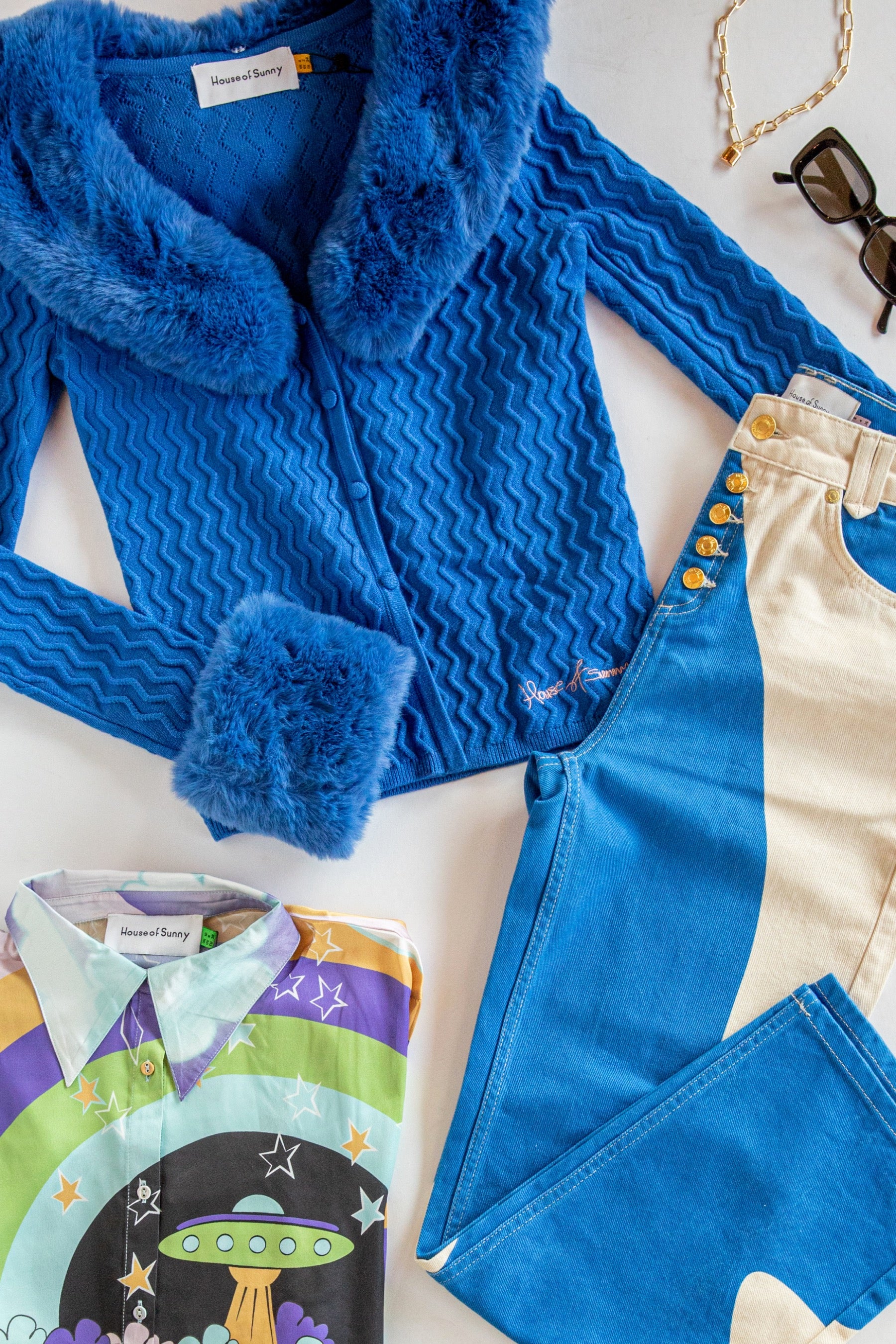Klein Blue Canvas Jessie Pant