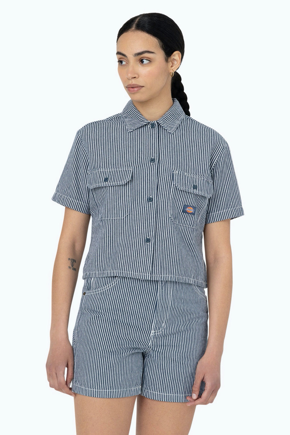 Hickory Cropped Work Shirt