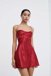 Red Gabrielle Mini Dress