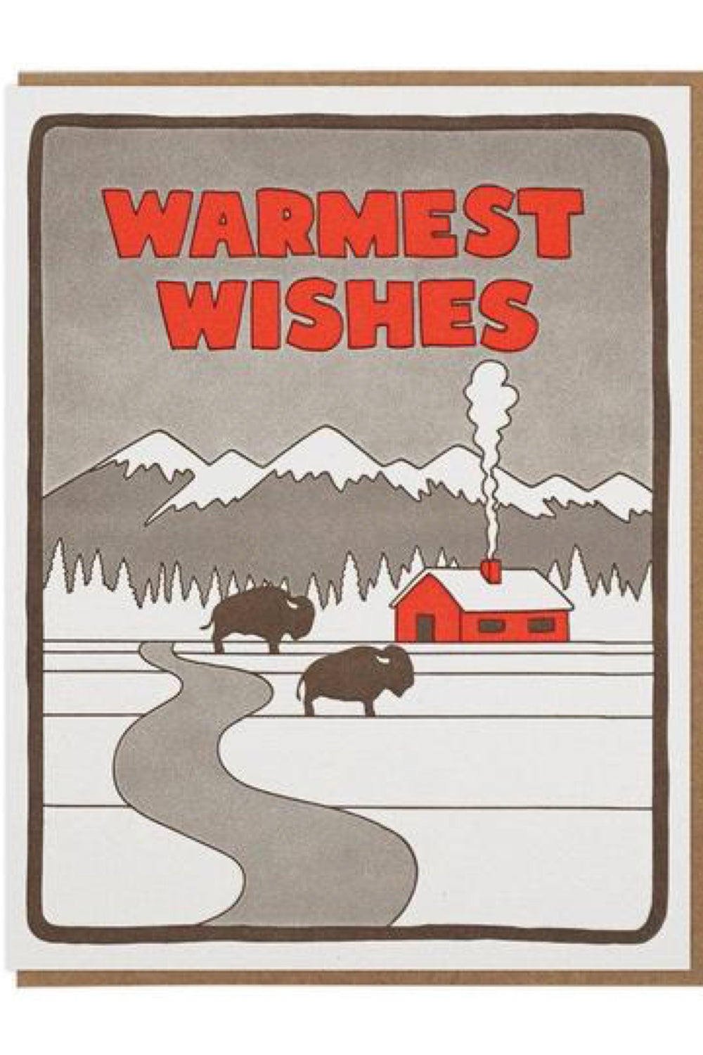 Warmest Wishes Bison Card