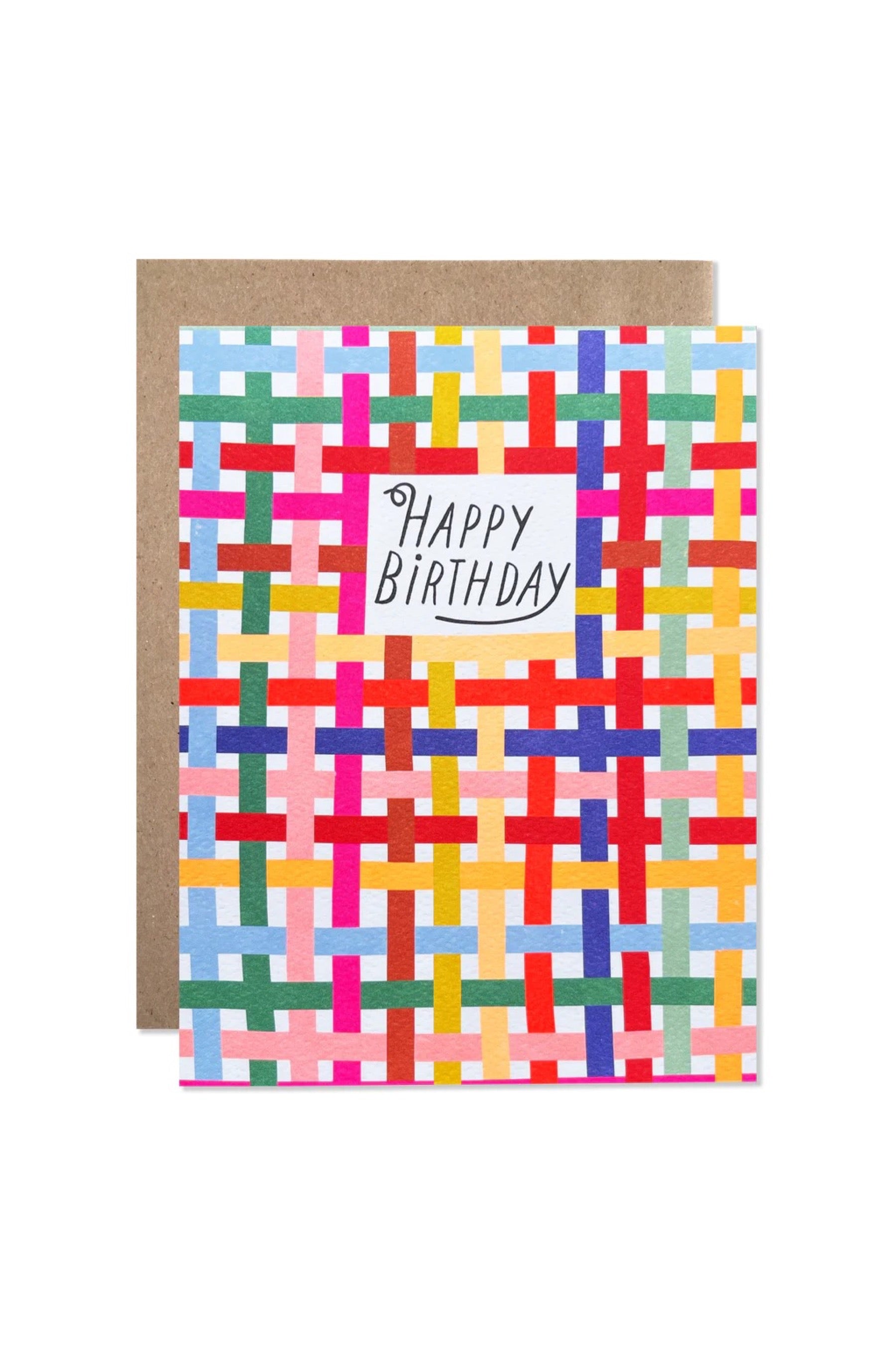 Happy Birthday Plaid Card