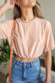 Linda Hutton Silk Crop Top