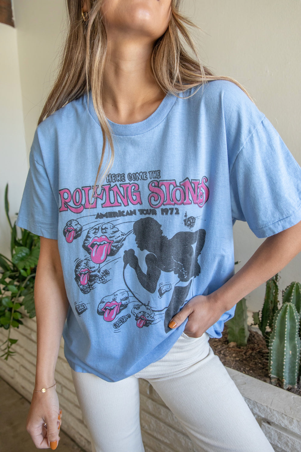 Blue Here Comes The Rolling Stones Tee