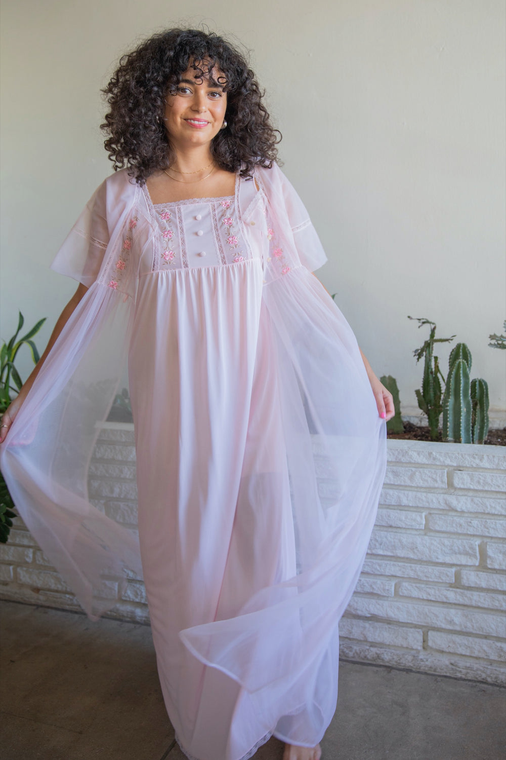 1960's Pink Nightie with Robe