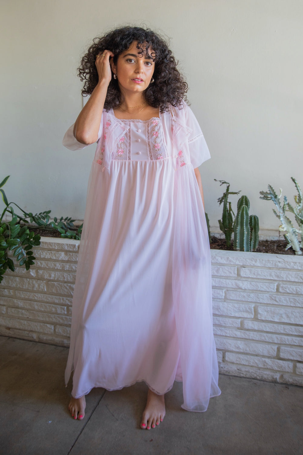 1960's Pink Nightie with Robe