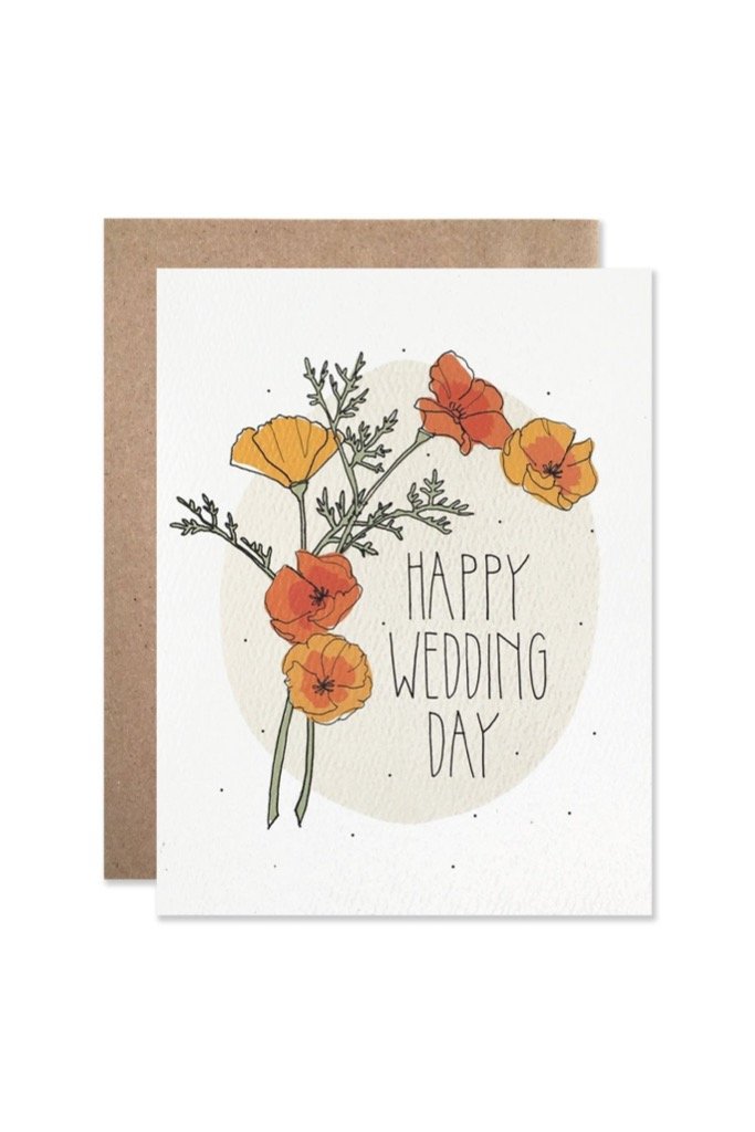Wedding Day Poppies Card