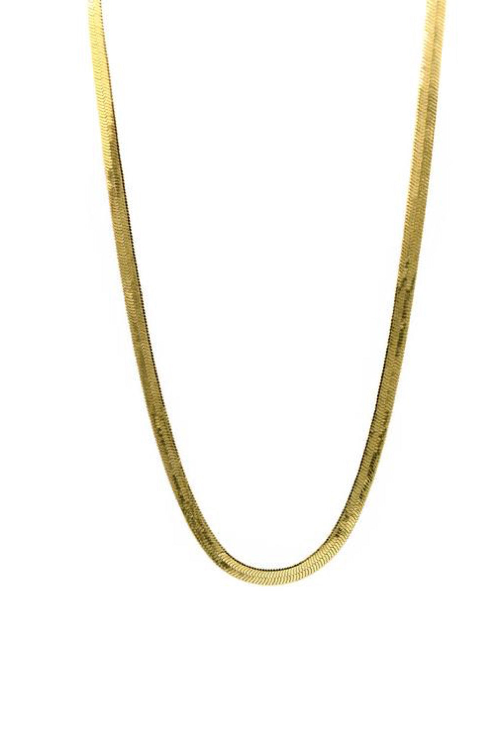 Gold Herringbone Necklace
