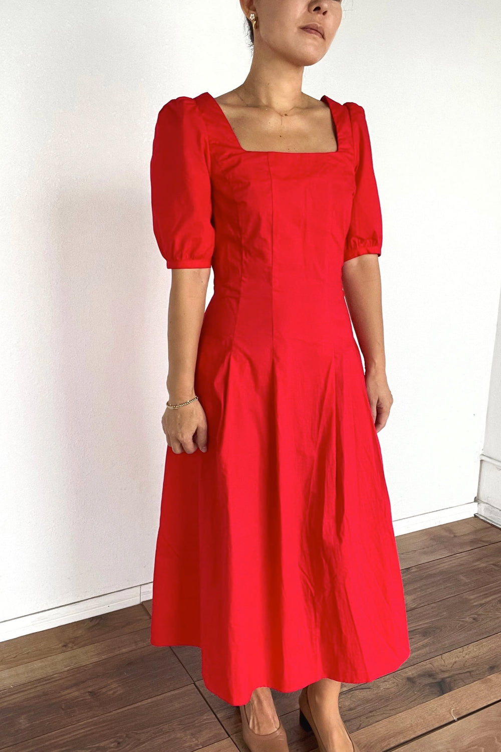 Tomato Red Naomi Dress