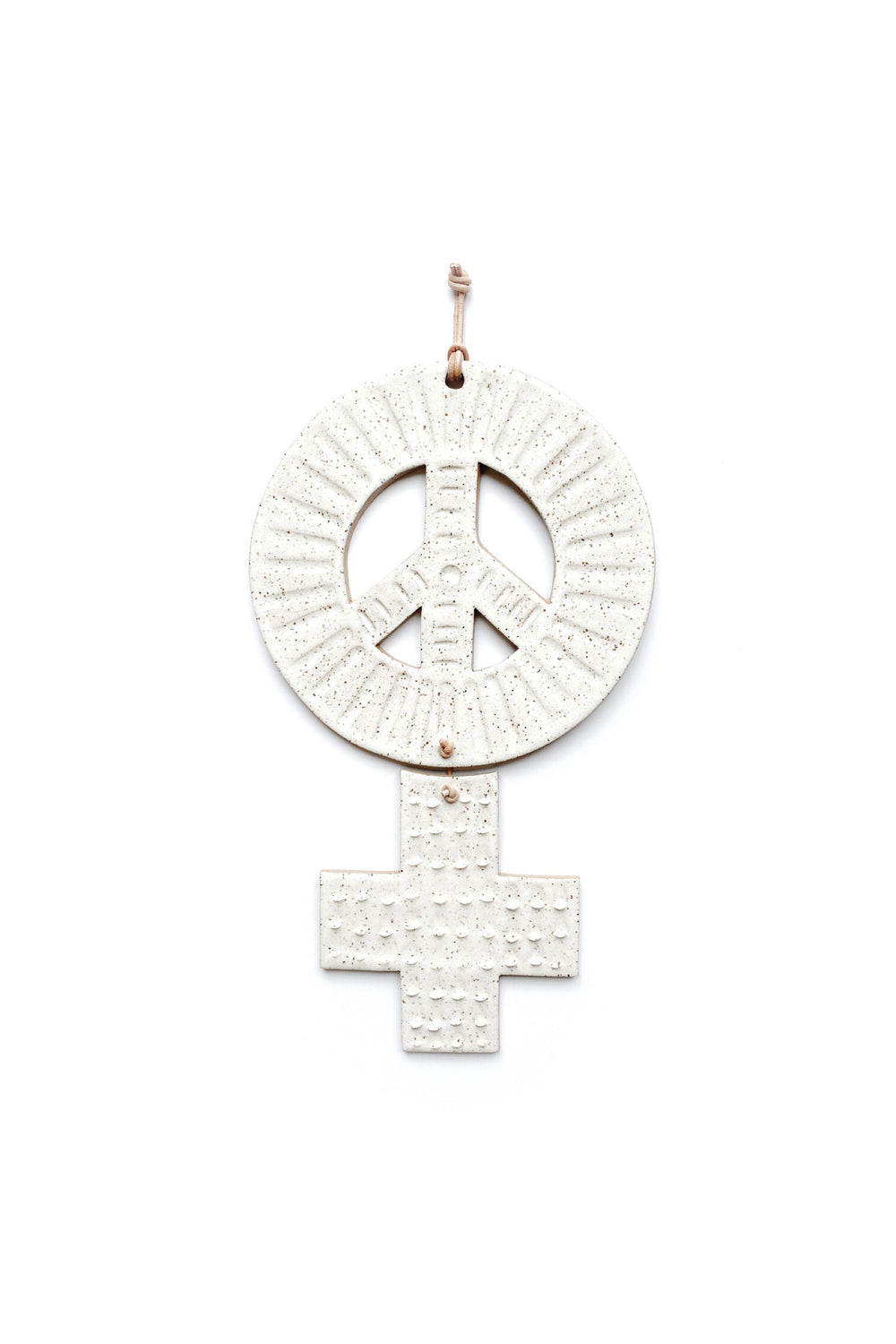 White Peace Sister Wall Hanging