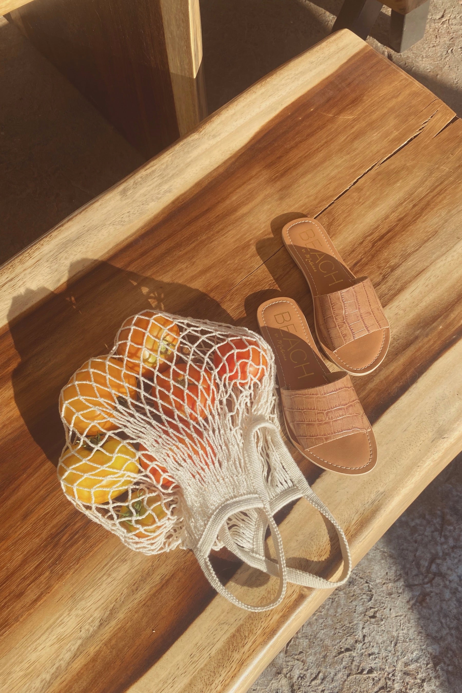 Tan Croc Cabana Sandal
