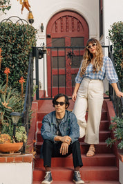 Blue Gingham Maybelle Top