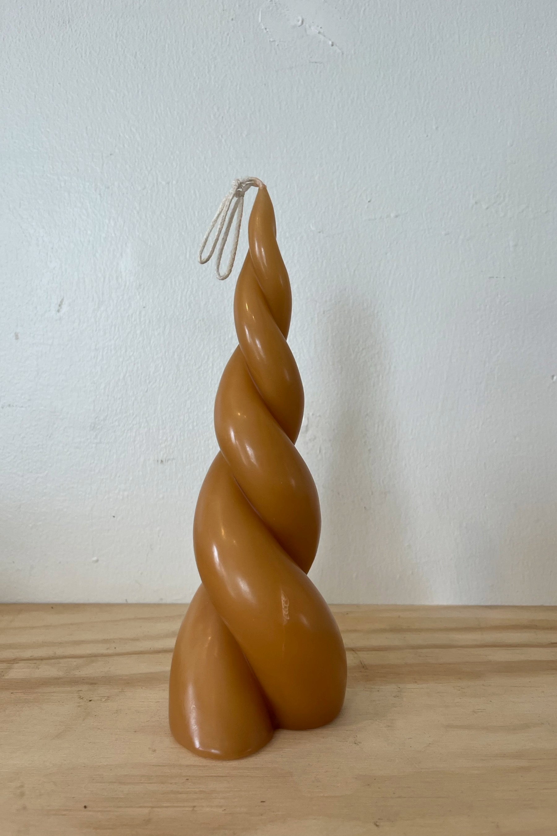Damaged Mustard 004 Twisted Candle