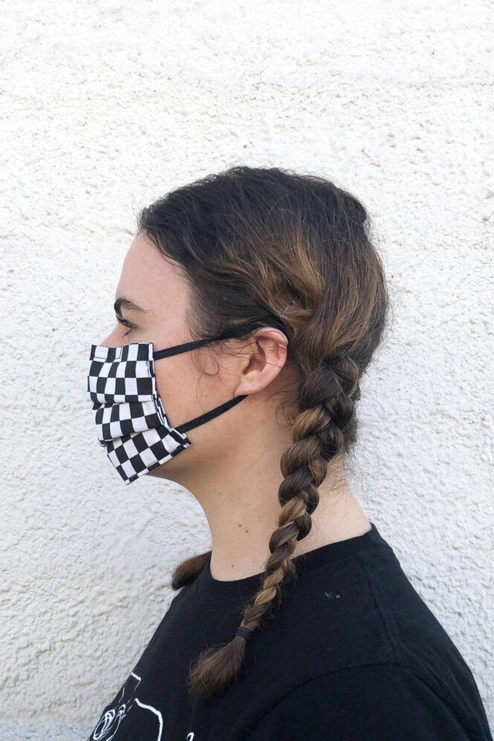 Checkered Cotton Face Mask