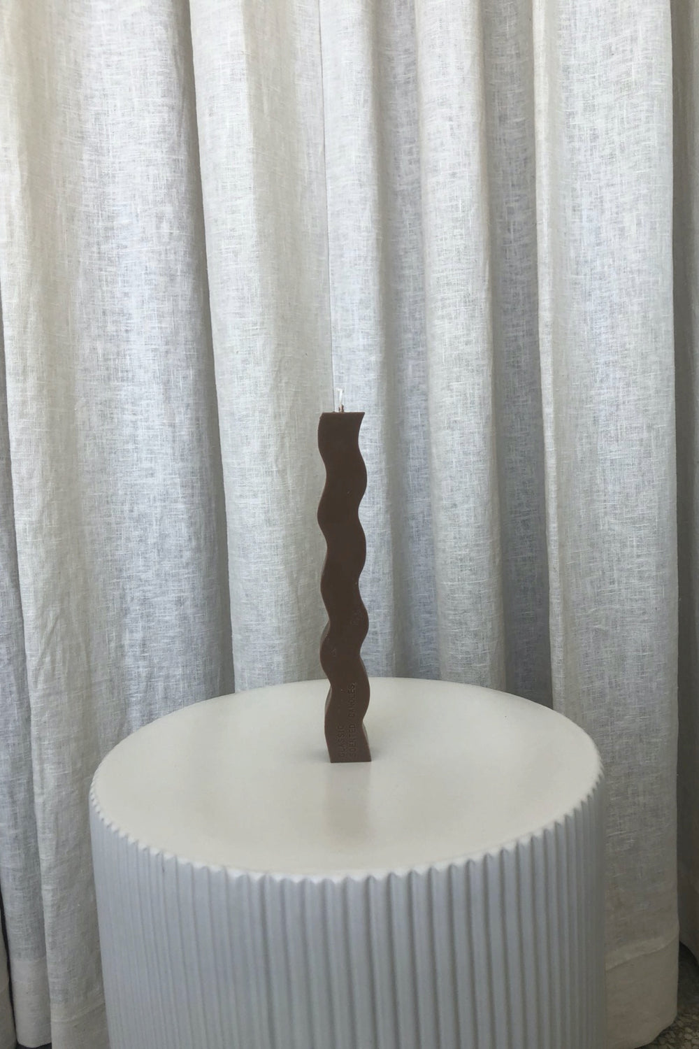 Chocolate Squiggle Candle