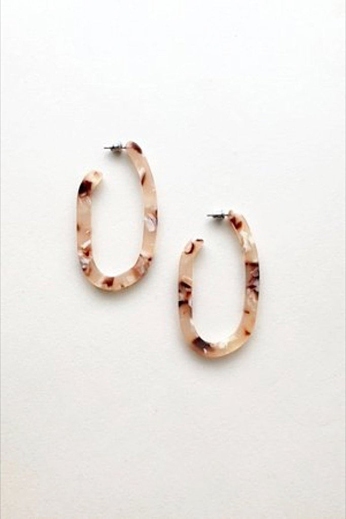 Blush Tortoise Margot Hoops