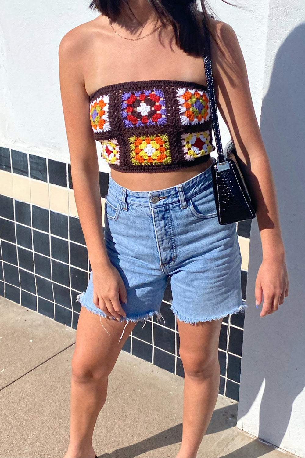 Patchwork Floral Tube Top