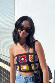 Patchwork Floral Tube Top