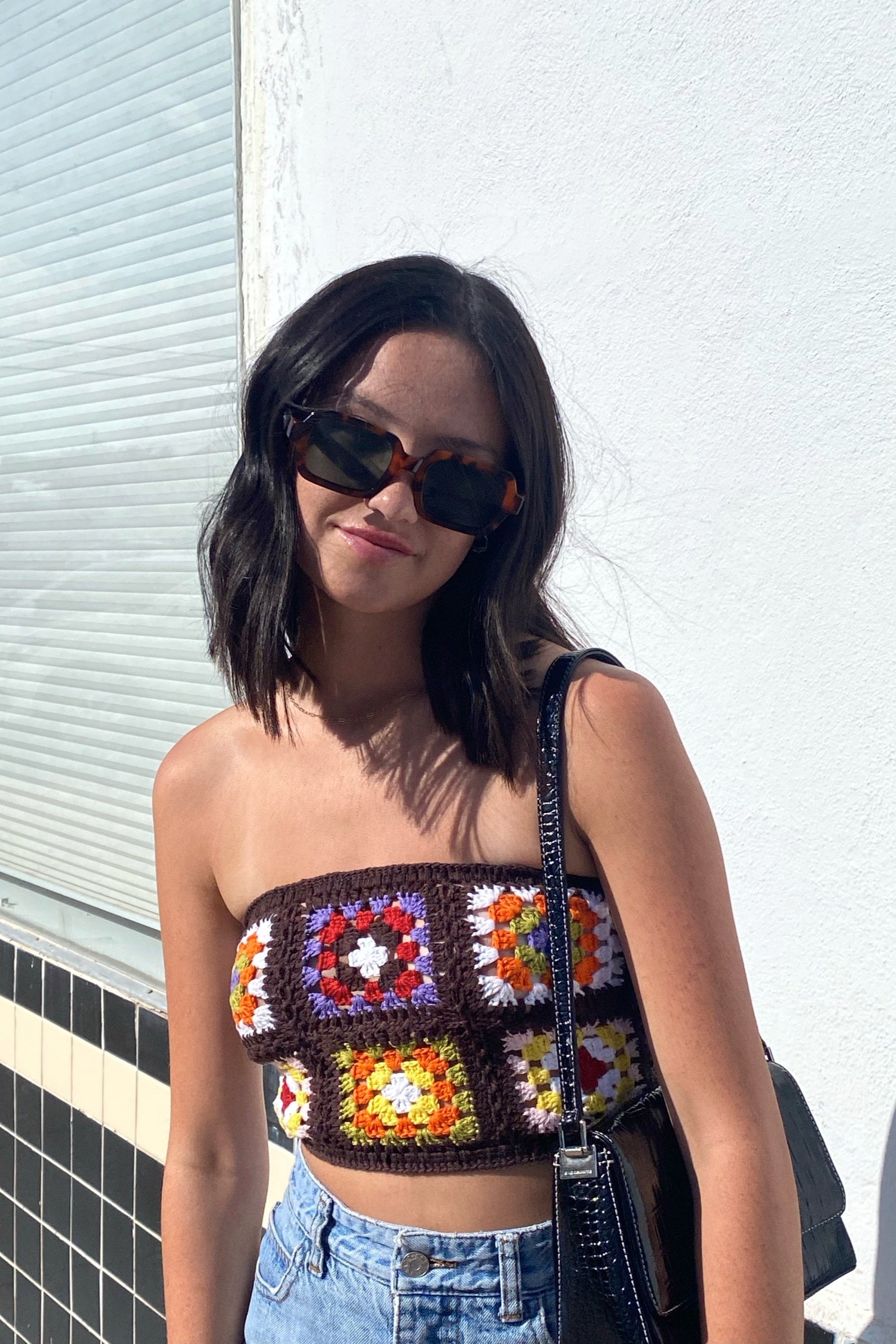 Patchwork Floral Tube Top